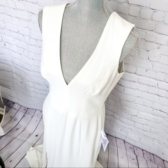 DRESS THE POPULATION Plunging V-Neck Sandra Floor Length Dress - Picture 6 of 16